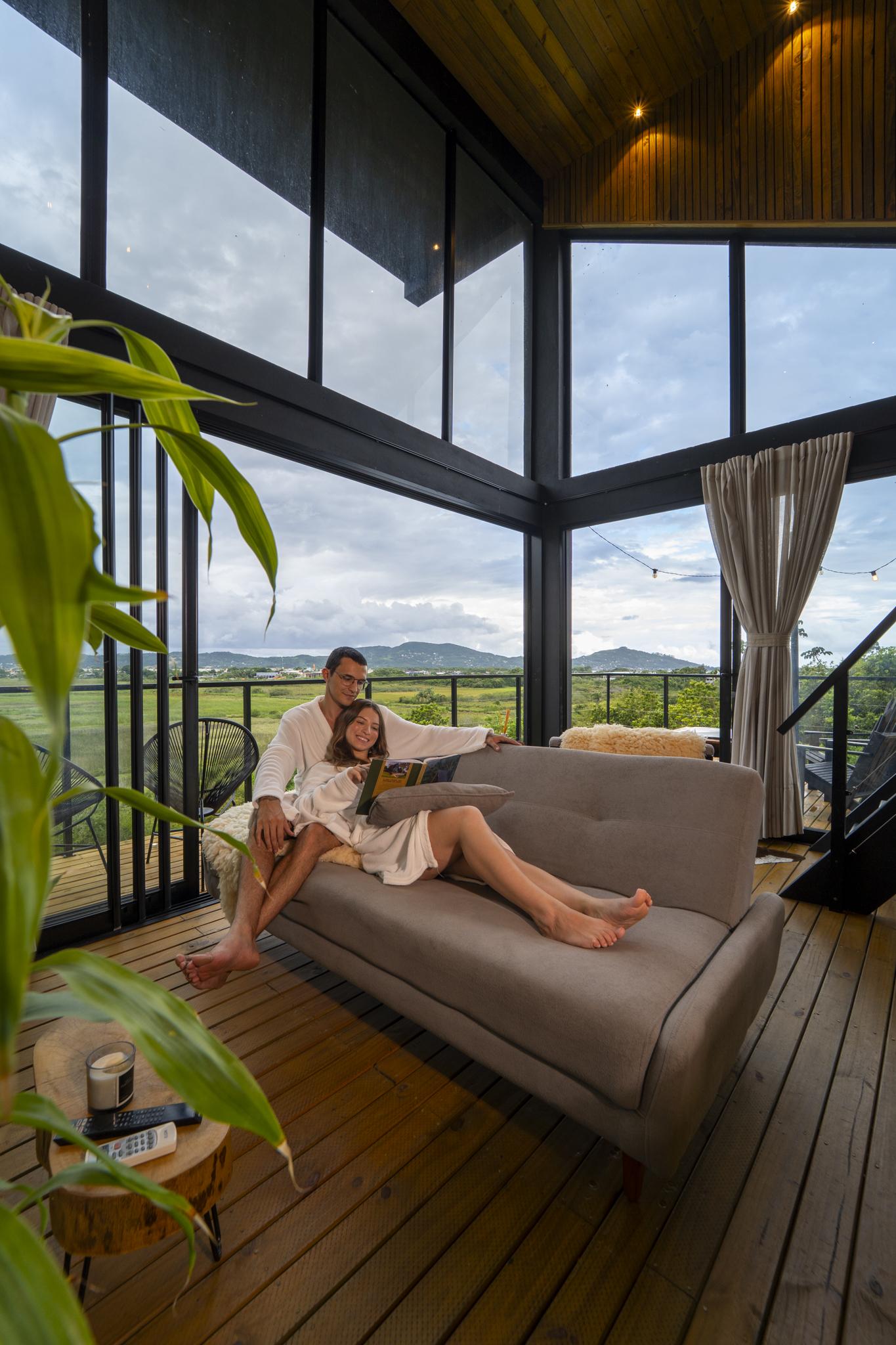 Vista aérea da Cabana Alua